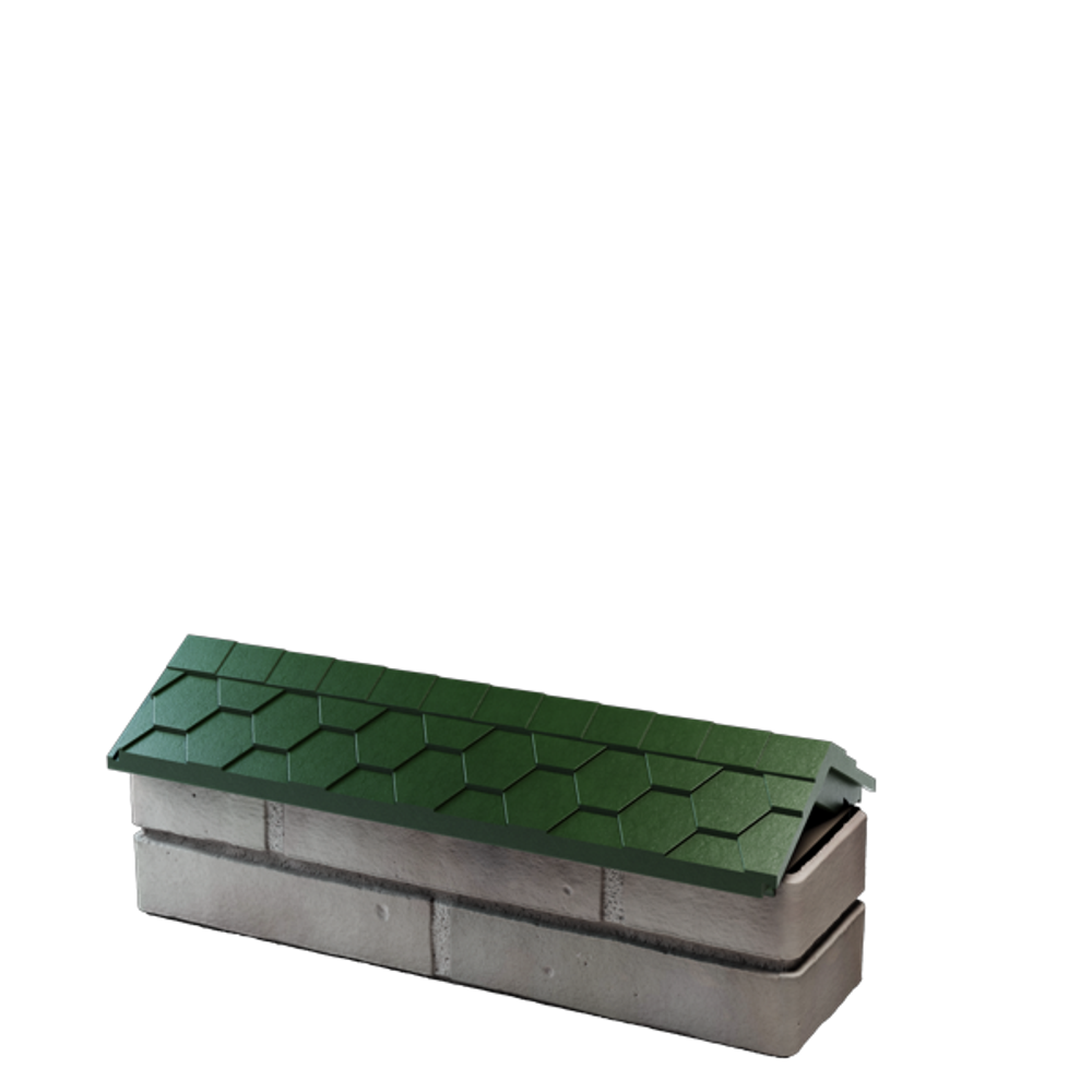 Парапет полимеркомпозитный Everest 130*510 (0,5 кирпич) зеленый