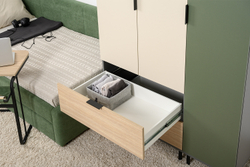 Шкаф Марвэл 16.317.02, Темно-серый, Сатин, Плэйн