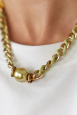 HMG 1332 Enamel chain olive чокер арт.1392