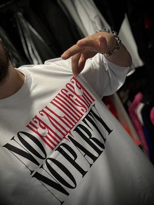 Футболка оверсайз(унисекс) плотная «NO КАДЫШЕВА NO PARTY»