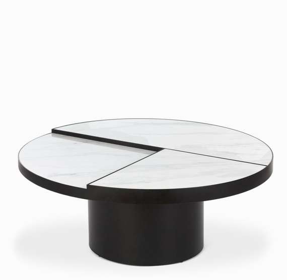 Кофейный стол Vaso Ø90 см, белая керамика