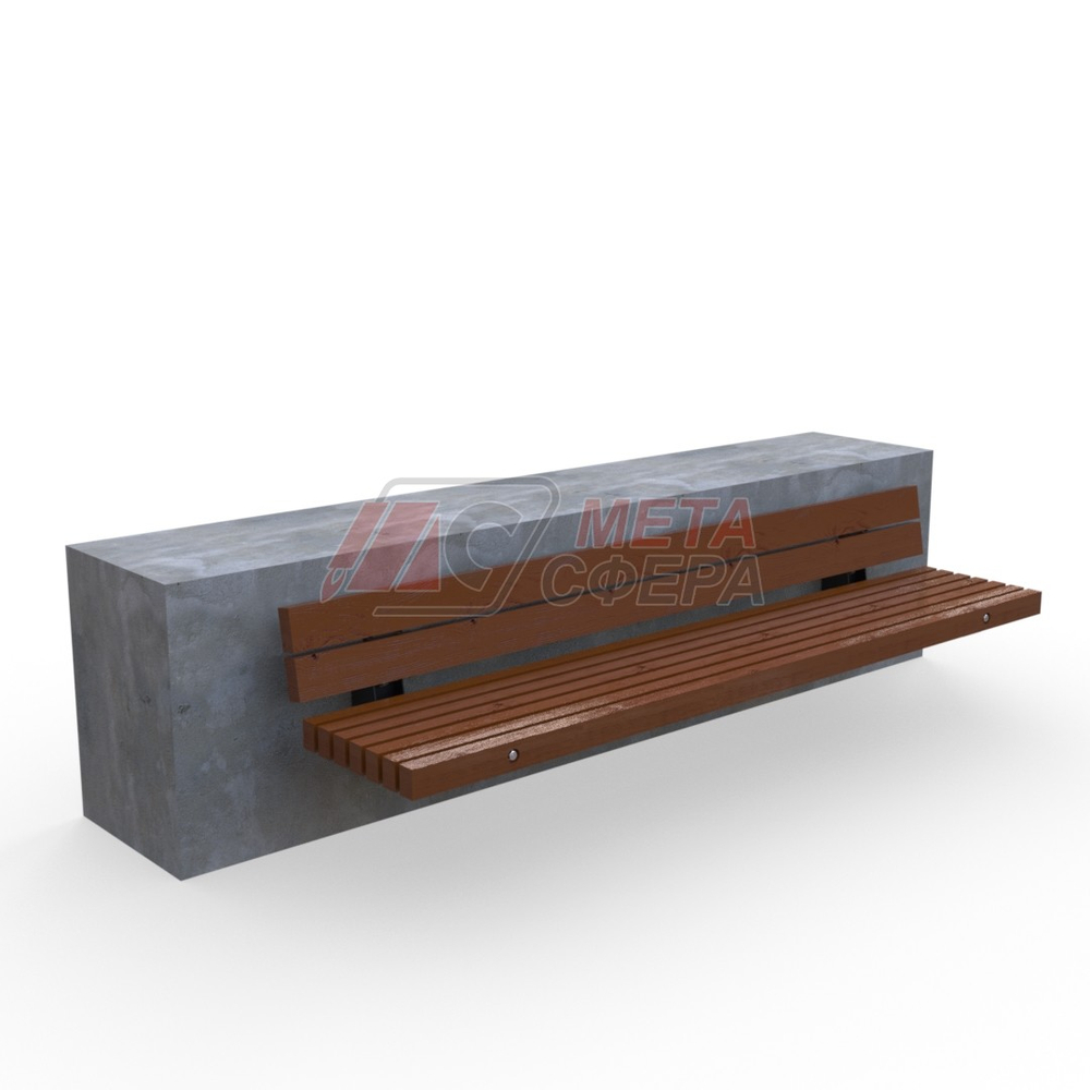 Скамейка Рубин на подпорную стенку