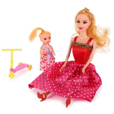 Кукла тип Модель с пупсом. коробка DX515A