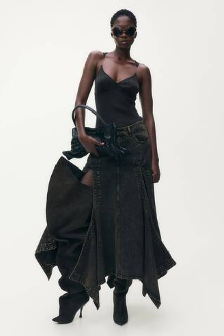 H&M - Glenn Martens Топ без рукавов в рубчик, черный