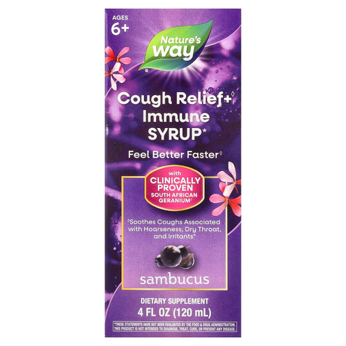 Nature's Way, Sambucus Relief, сироп от кашля, бузина, 120 мл (4 жидк. унц.)