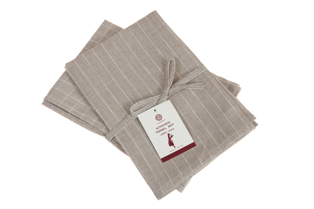 Набор полотенец 2 шт Luxberry Timeless maxi натуральный/белый Литва