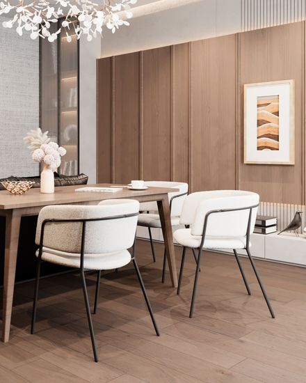 Стул Нэлли ткань букле белый 2 шт.