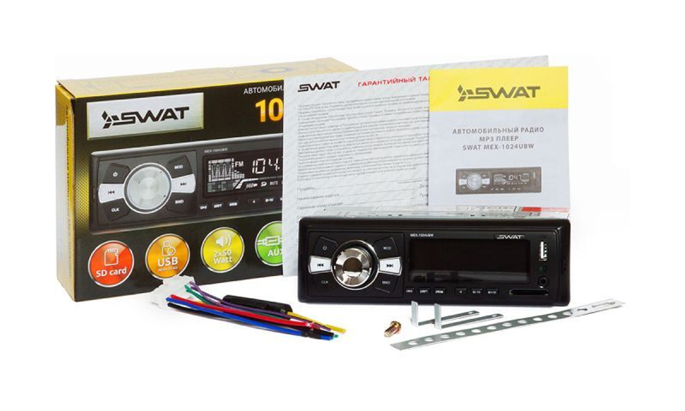 Автомагнитола SWAT MEX-1024UBW (24в)