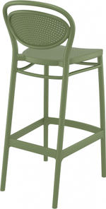 Стул пластиковый барный Siesta Contract Marcel Bar 75, оливковый