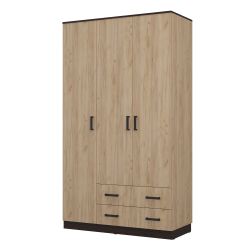 Шкаф ЛОФТ-2 3-х створчатый (дуб крафт золотой /венге) Милана