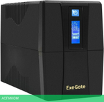 Источник бесперебойного питания ExeGate Power Smart ULB-800.LCD.AVR.2SH.RJ.USB (EP212517RUS)