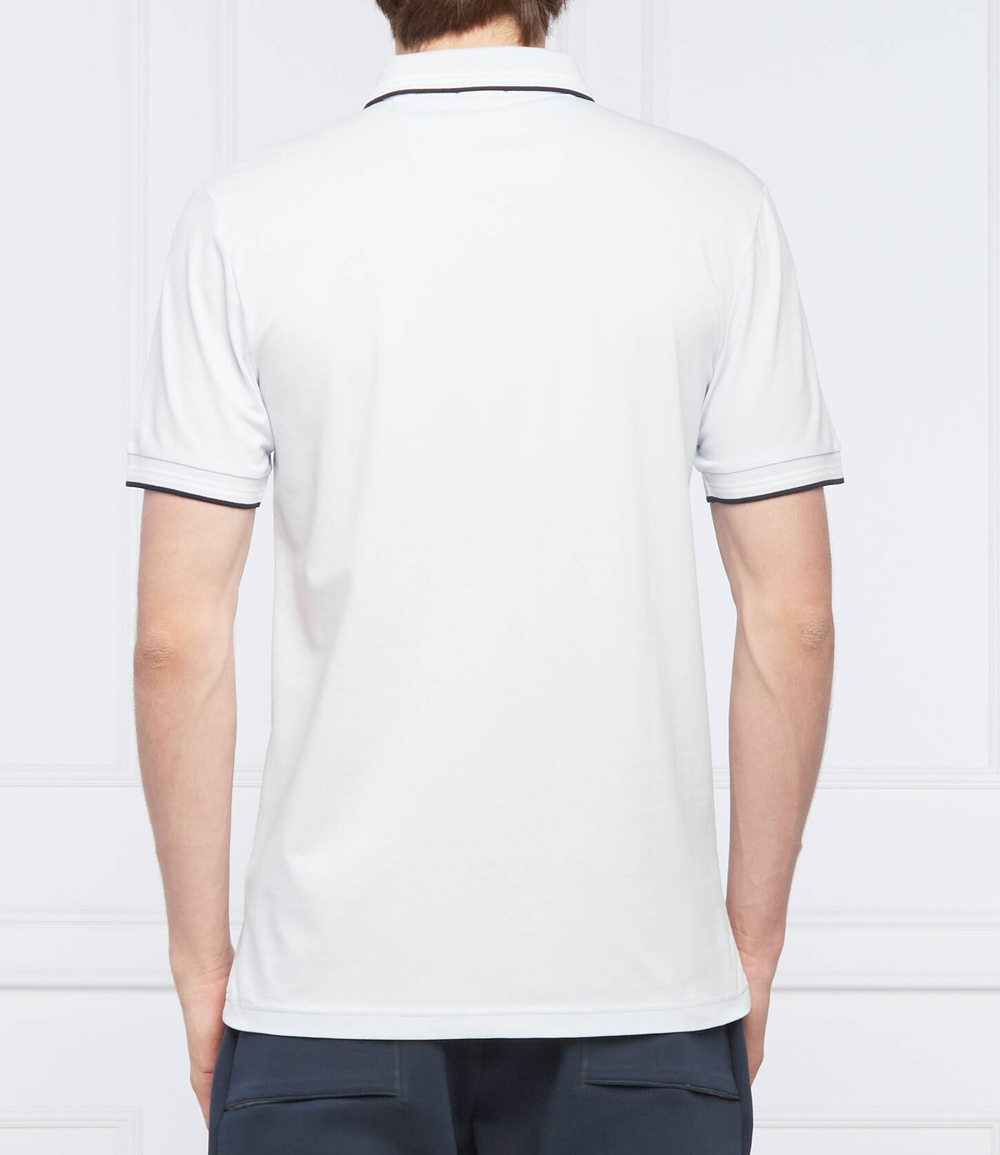 Поло PAUL CURVED BOSS GREEN - голубой(50469245)