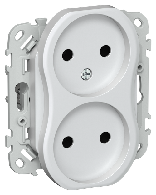 FLITE Розетка 2-местная без заземления без защитных шторок 10А РС02-0-ФлЖ жемчуг IEK