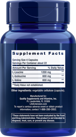 Branched Chain Amino Acids 90 капсул Life Extension