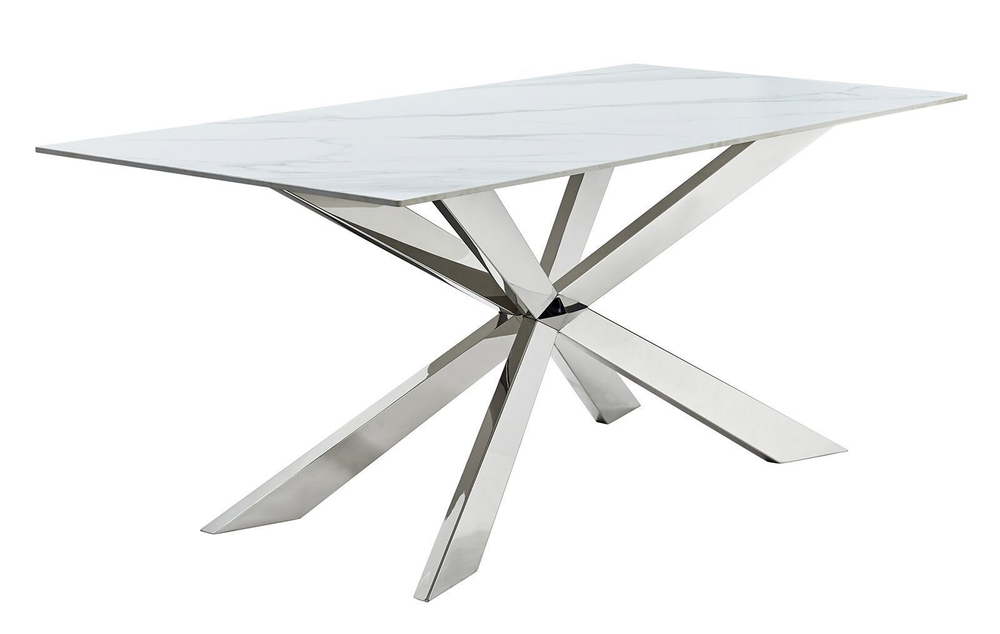 Стол T088 (180) камень белый матовый Calacata