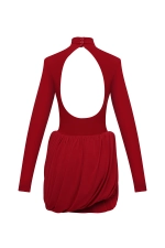 Платье мини с буфами