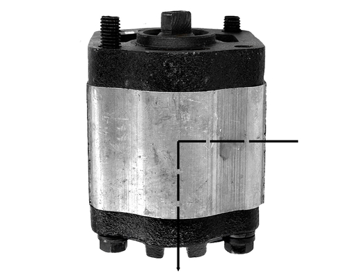 Гидравлический насос (шестеренчатый) CBN-E310 правого вращения, плоский привод, выход 90°