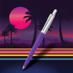 Набор ручек Parker Jotter Originals 80s Retrowave Vermilion Red/Indigo Purple M, в блистере