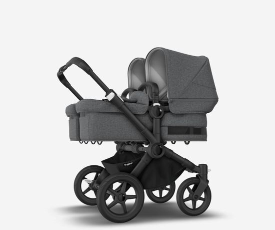 Коляска для двойни 2 в 1 Bugaboo Donkey 5 Twin Grey melange/Grey melange/Black