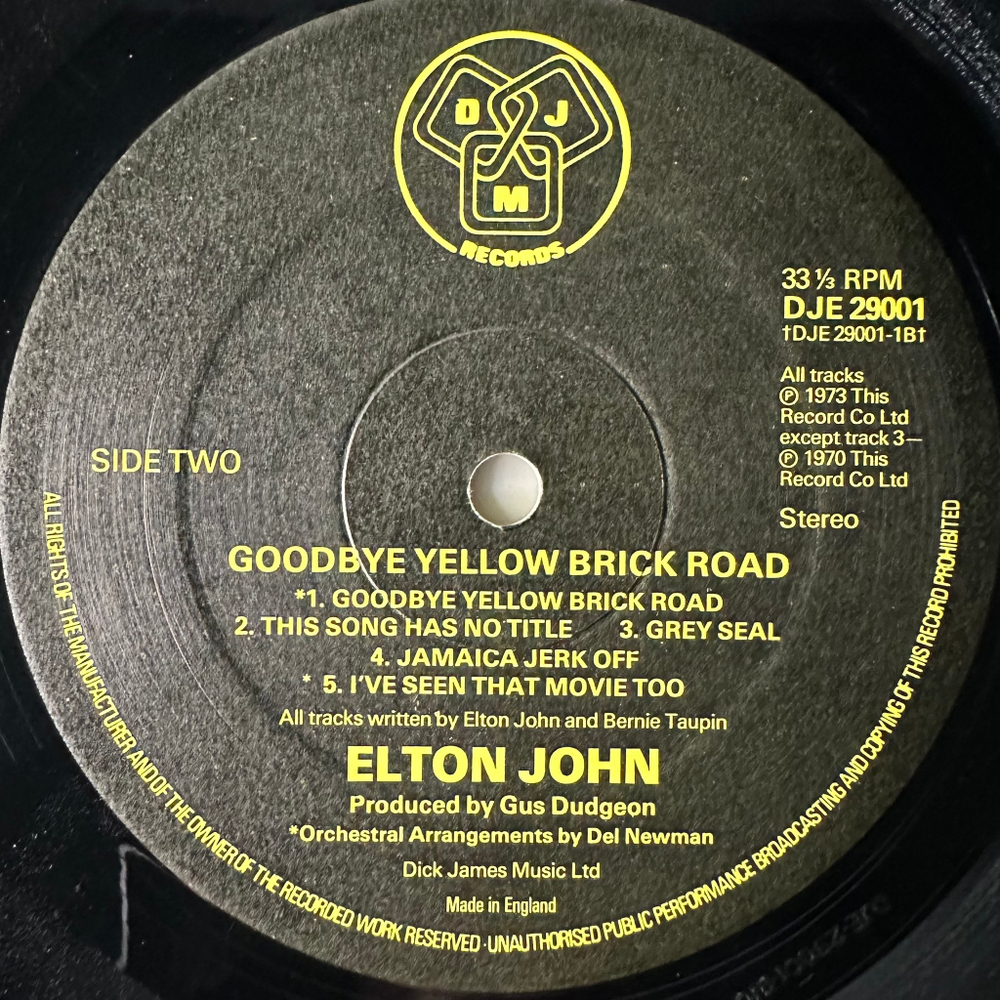 Elton John ‎– Goodbye Yellow Brick Road 2LP (Англия 1976г.)