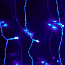 ULD-C3020-240-TTK BLUE-WHITE IP44 Занавес светодиодный с эффектом мерцания. 3х2м. Соединяемый. 240 светодиодов. Белый и синий свет. Провод прозрачный. TM Uniel
