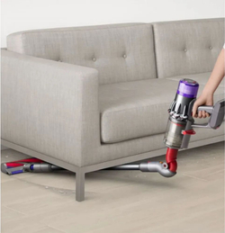 Вертикальный беспроводной пылесос Dyson V12 Detect Slim Absolute, 545Вт, серебристый/желтый 448884-01 EU