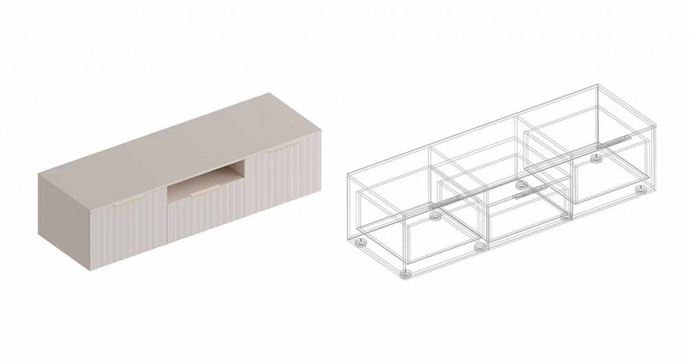 Тумба ТВ "Тефия" 1600