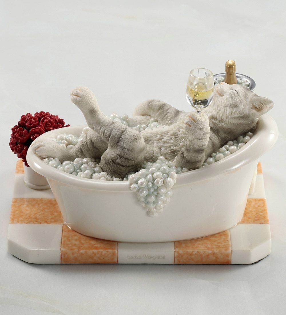 Veronese WS-1355 Статуэтка «Кошка в ванной»