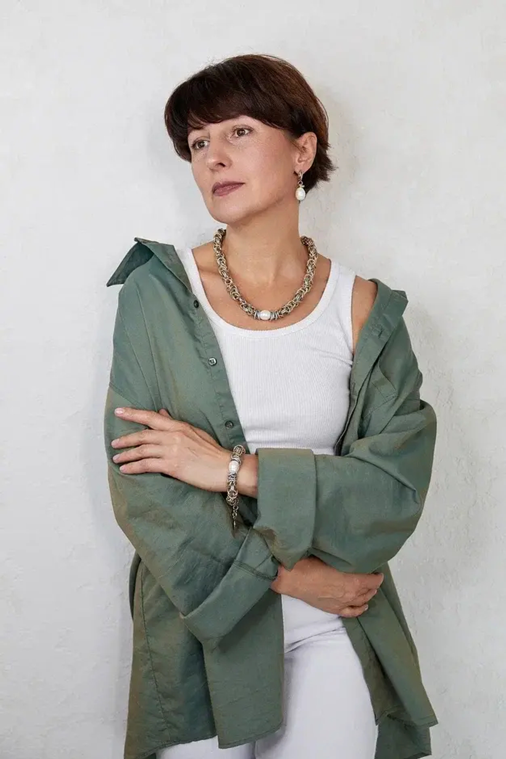 HMG 1131 Sg белая Майорка Браслет Византия арт.1290