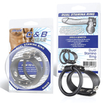 Двойное кольцо выносливости на пенис DUAL STAMINA RING (Цвет: черный)