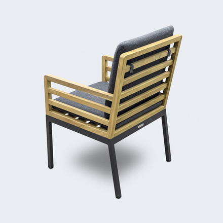 Стул Ideal Patio ЭГМОНТ каркас карбон - натуральный тик