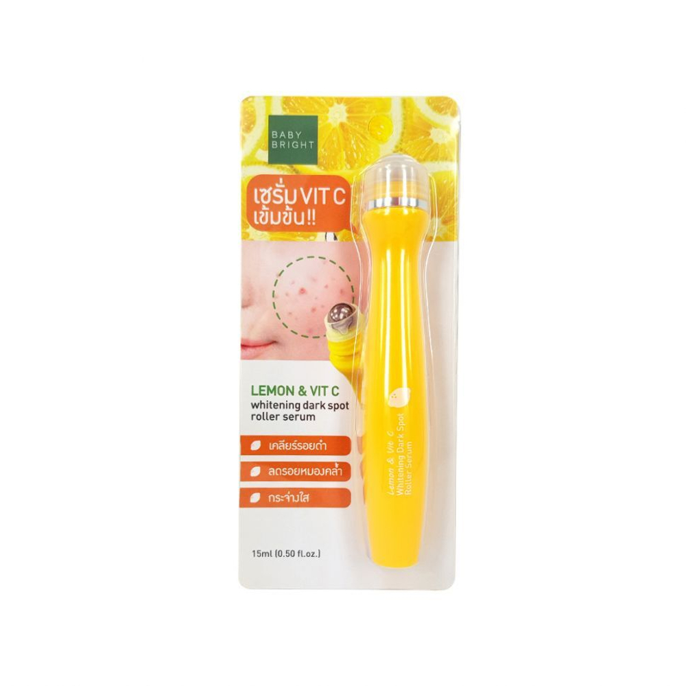 Сыворотка-роллер для лица Baby Bright Lemon & Vitamin С Whitening Dark Spot Roller Serum Лимон и витамином С против пигментных пятен 15 мл