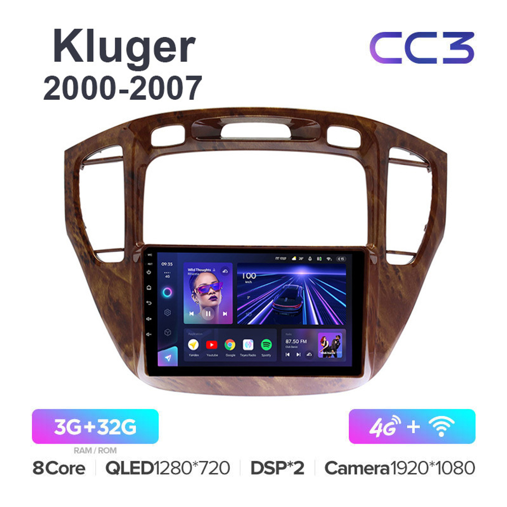 Teyes CC3 9"для Toyota Kluger 2000-2007