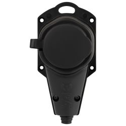 Колодка ЭРА KX-1e-B-IP44 каучуковая с заземлением 1 розетка 16A IP44 черная | Колодки