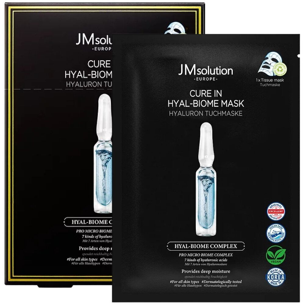 JMsolution Cure In Hyal Biome Mask лечебная маска для восстановления микробиома с пробиотиками