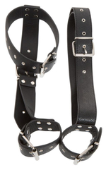 Фиксация на шею и запястья Bad Kitty Neck and Hand Restraints (Цвет: черный)