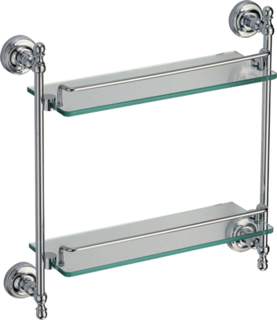 31077 Полка стеклянная 2-ярусная GANZER