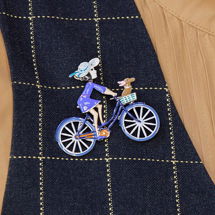 Брошь Shadore Велосипед XZ2294.23 BL/S