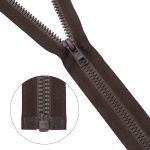 Молния трактор Arta Т6 (6 мм) 1 зам., разъем., 40 см, (2076), A141 т.коричневый, НОВЫЙ МАТОВЫЙ ЗАМОК, уп.5 штук