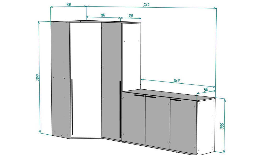 Спальня Лорена Пакс-2 Кашемир 5981 BS 305*90*210 см, Бежевый   Фиеста