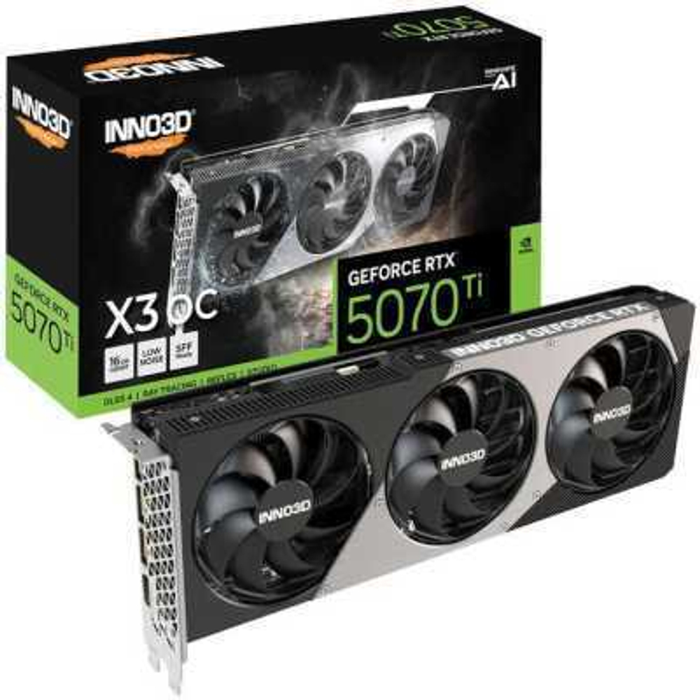 Видеокарта Inno3D nVidia GeForce RTX 5070 Ti X3 OC 16Gb N507T3-16D7X-176068N