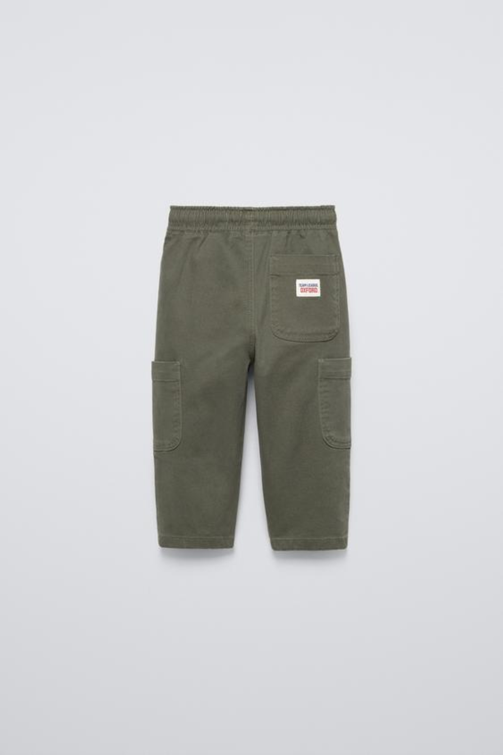 ZARA БРЮКИ STRAIGHT ИЗ ТВИЛА СО ШНУРКАМИ, ЗЕЛЕНЫЙ