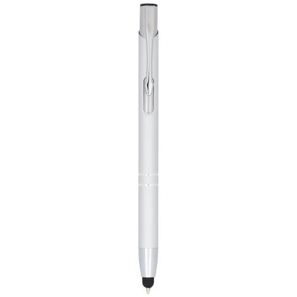 Шариковая кнопочная ручка-стилус Moneta из анодированного алюминия