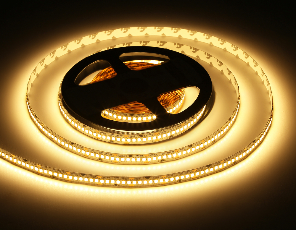GS3401 2835 240Led/ 20W m/ 24V IP20 3000K/ 5000*10*1.2mm (2 конт.)