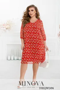 Платье 2496-красный Minova