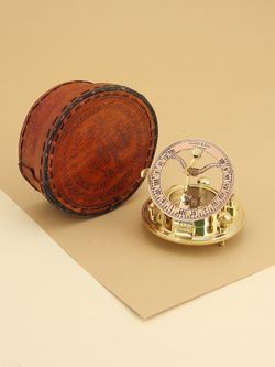 Nautical Морской компас в кожаном футляре