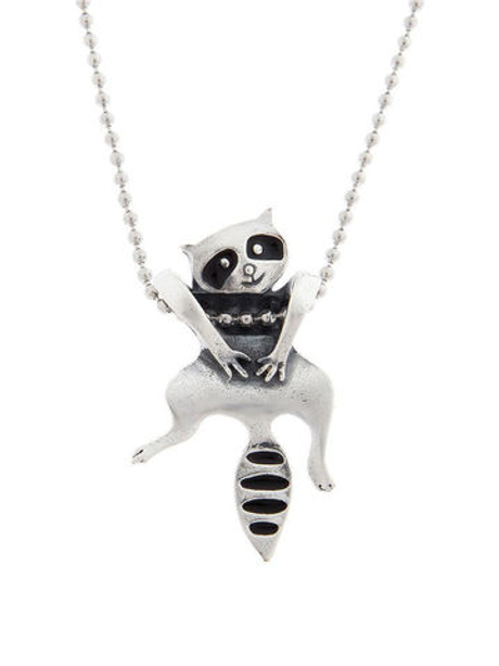 "Енот" кулон в серебряном покрытии из коллекции "Ежи и Еноты" от Jenavi с замком карабин