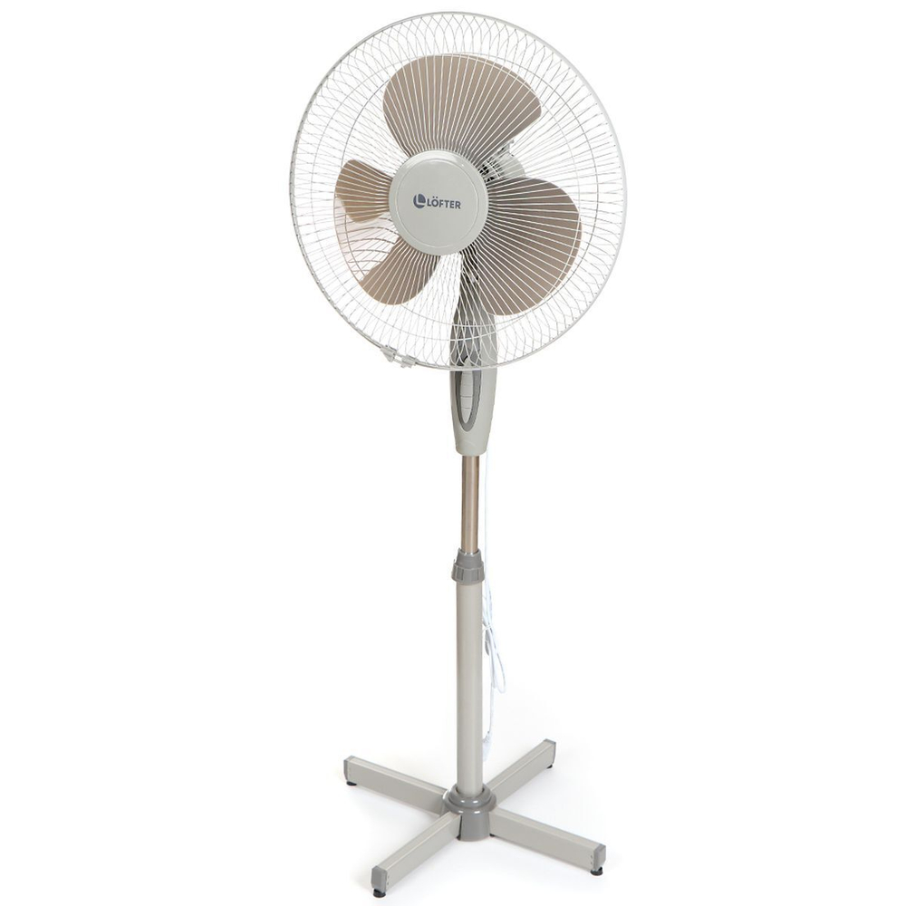 Вентилятор напольный, Lofter, FS40-A4-10C-7C, 35 Вт, 3 скор, поворот, сер, FS40-A4-10C-7C