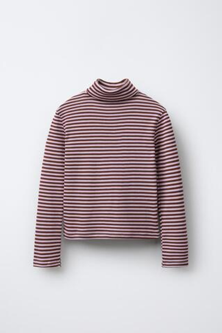 ZARA Х BENSIMON® ФУТБОЛКА С ВЫСОКИМ ВОРОТНИКОМ, РОЗОВЫЙ