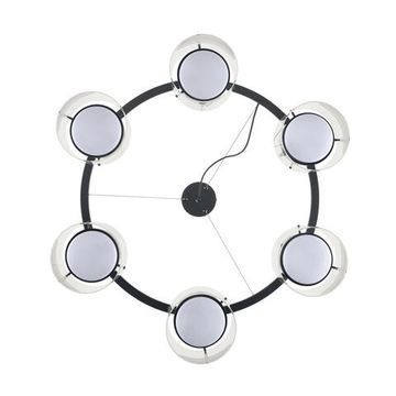 8232/6Y COMFI LN25 193 черный/прозрачный, металл/стекло Светильник подвесной LED GX70 6*10W 220V NATALINA